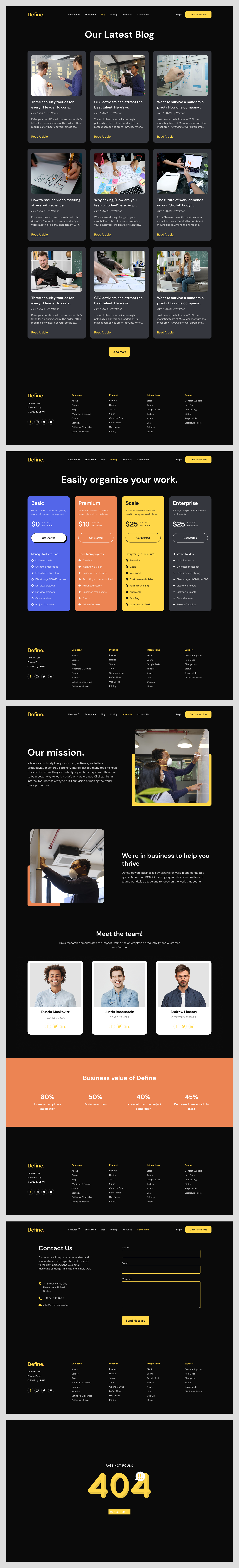 Task Management Website Design