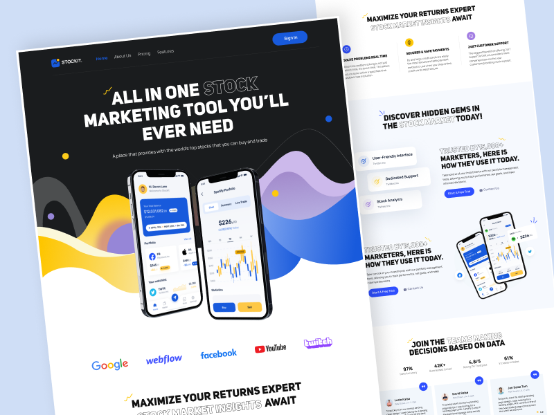 Stock Marketing Landing Page