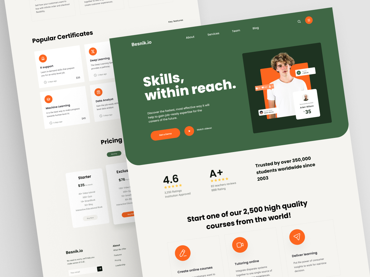 Online Learning Platform Landing Page