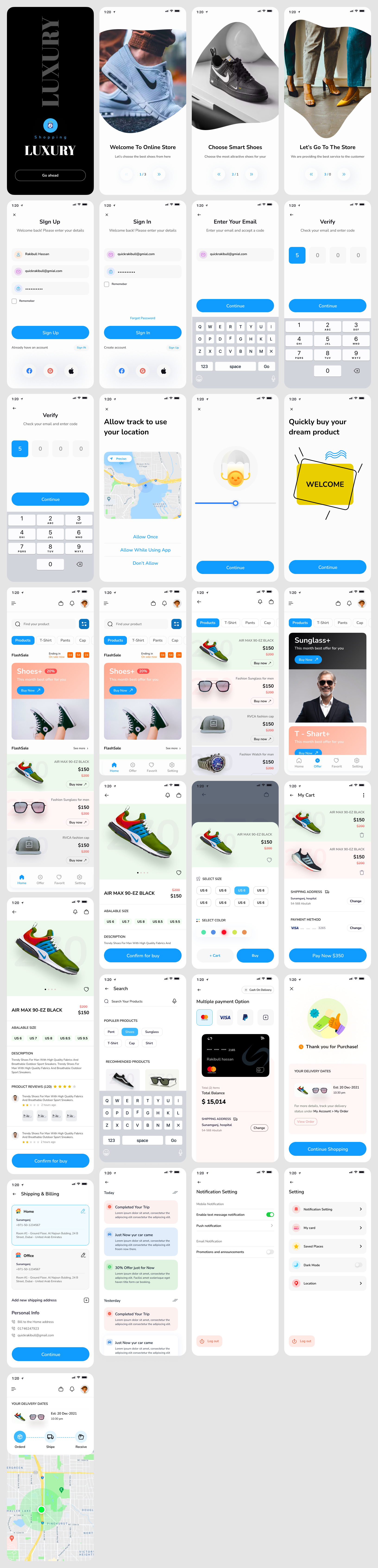 Shoe App Design