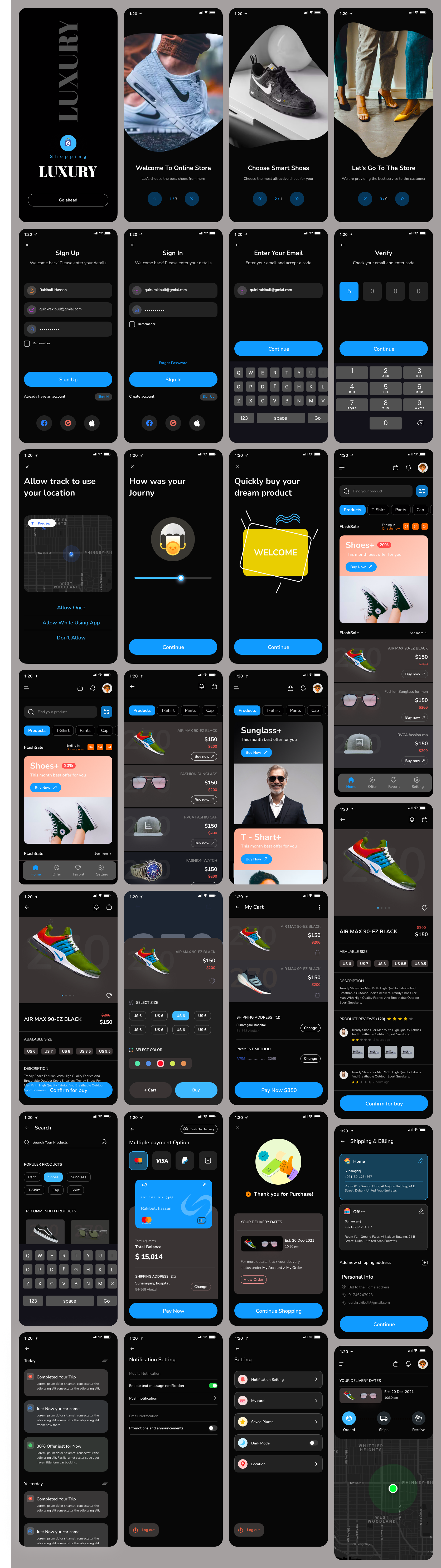 Shoe App Design