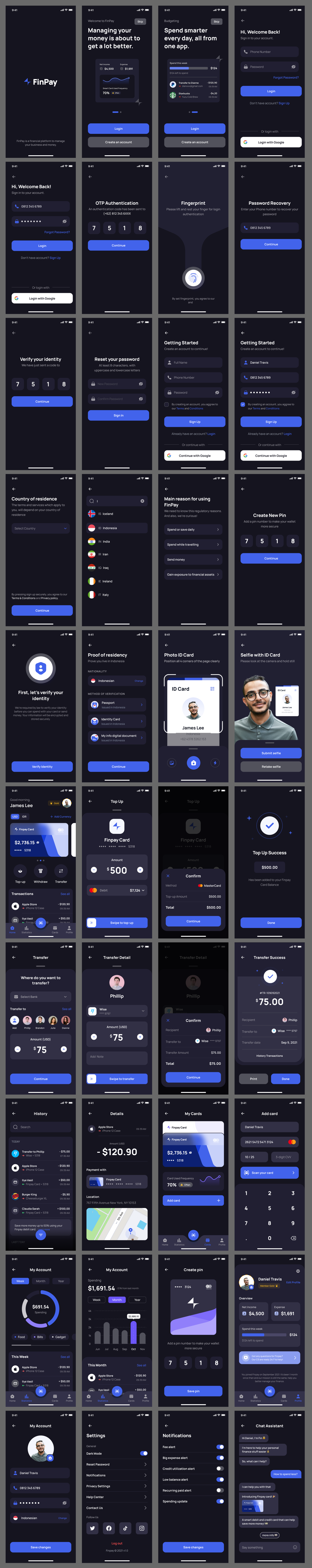 Smart Mobile Banking & Finance App UI Design