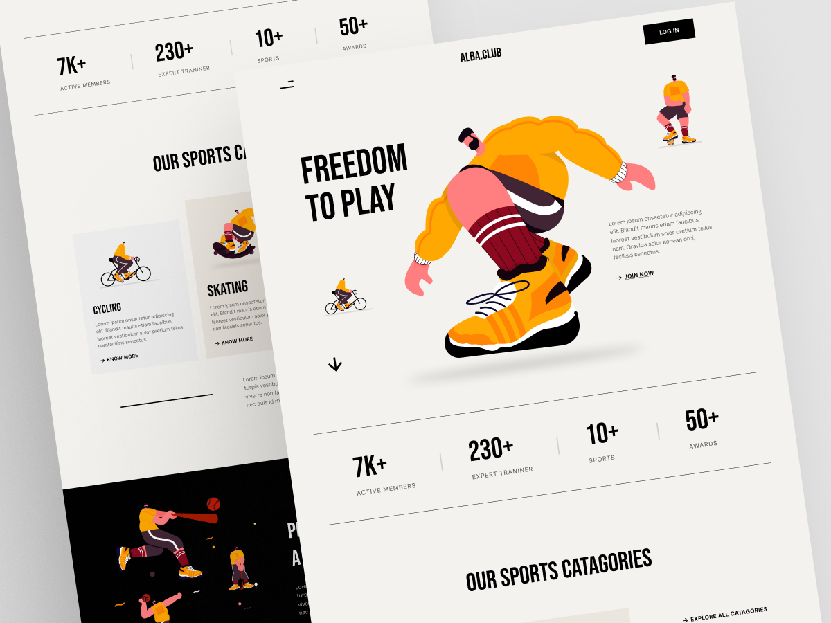 Sports Club Website Design