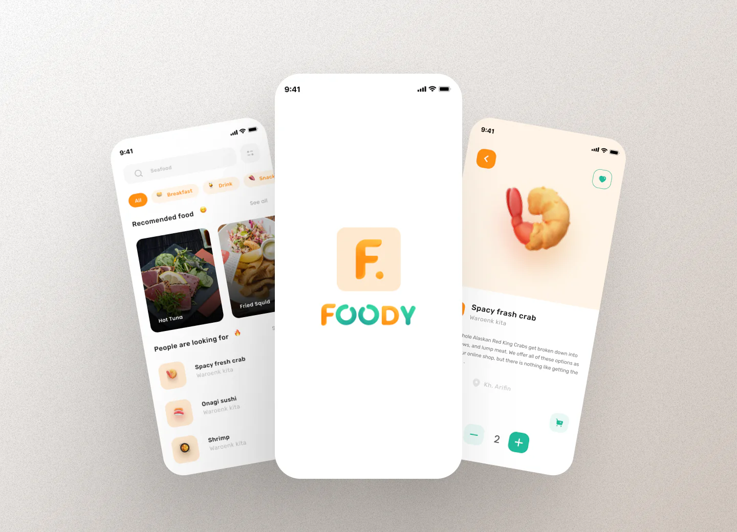Fresh Food Delivery App UI Design