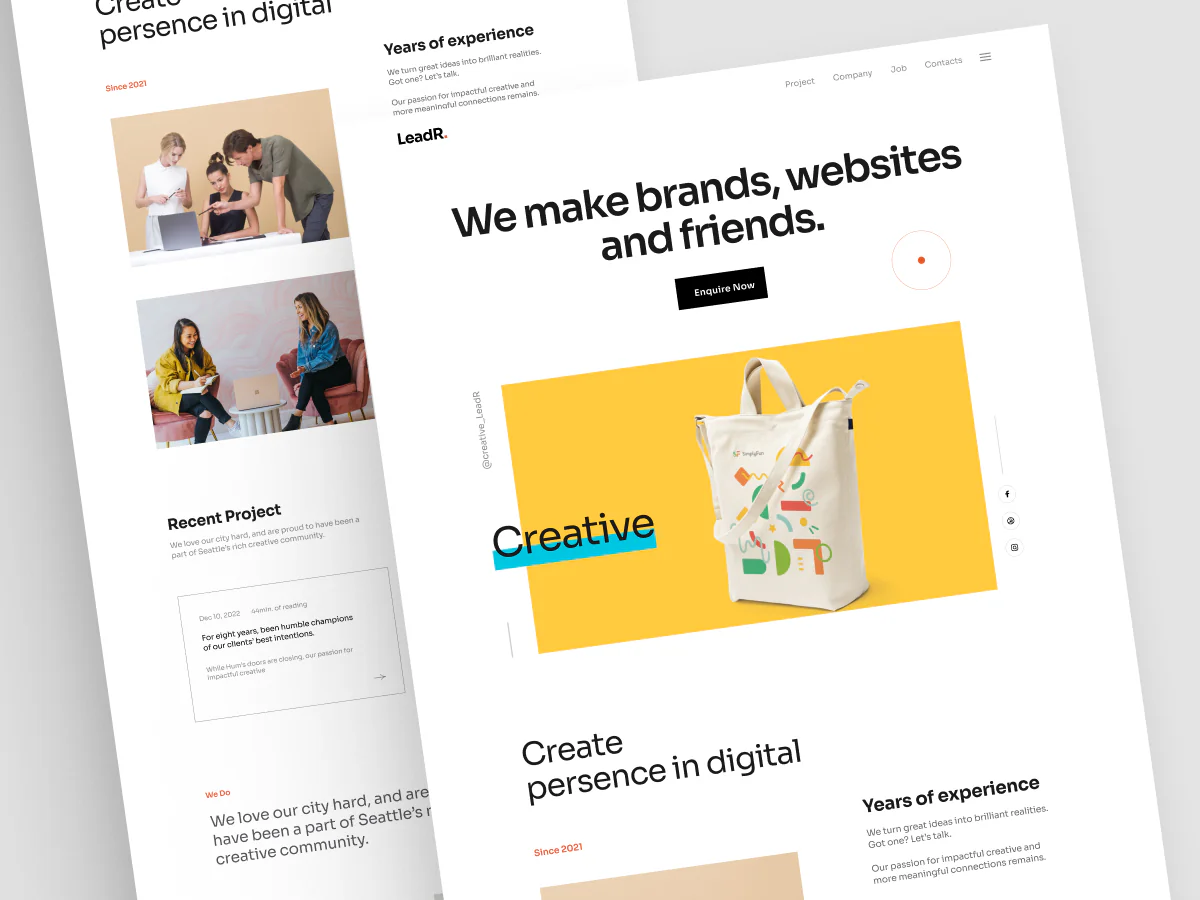 Creative Agency Website Design