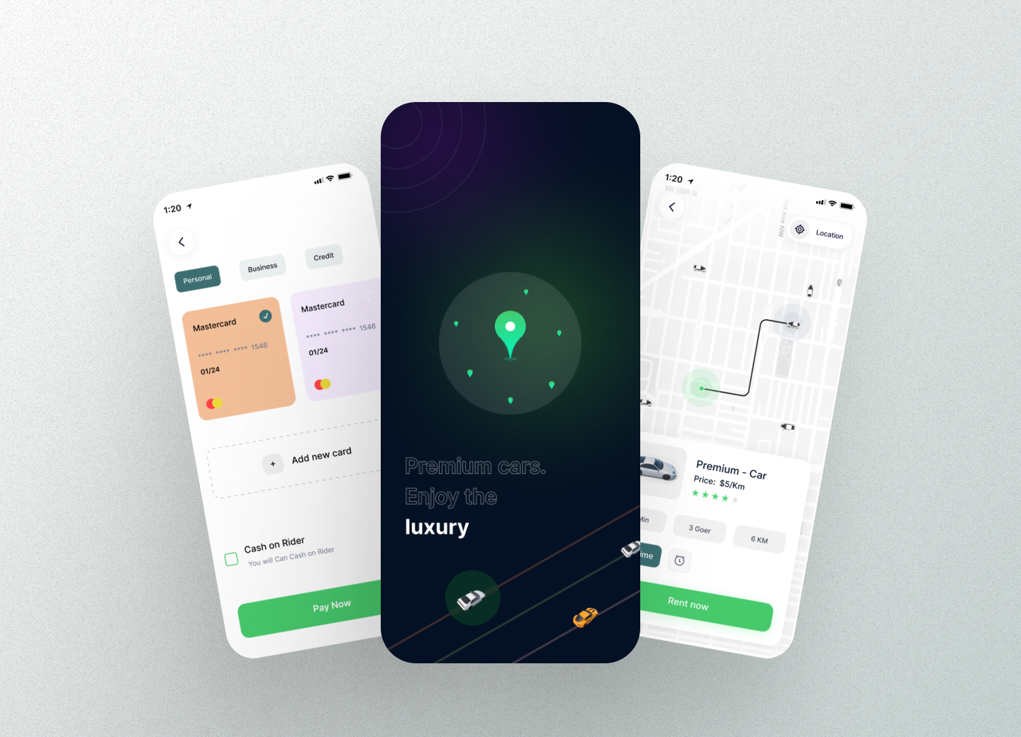 Ride-Hailing Mobile App UI Design