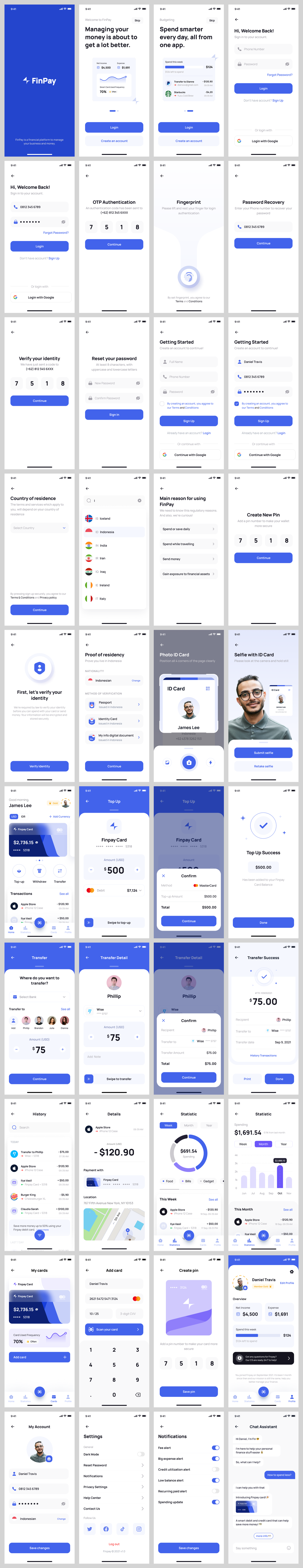 Smart Mobile Banking & Finance App UI Design