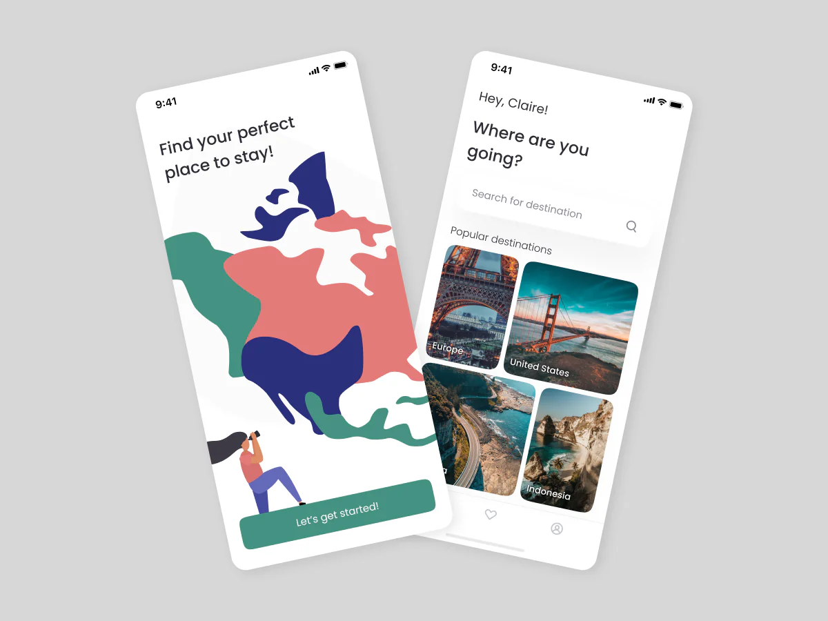 Travel and booking app uikit