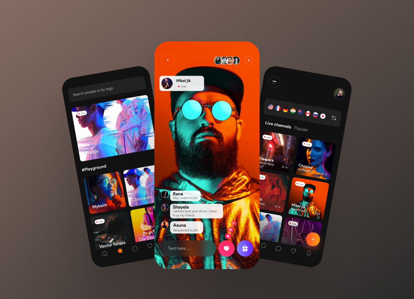 Live Video Streaming App Design