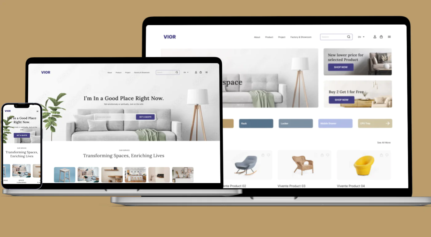 Modern Furniture Landing Page