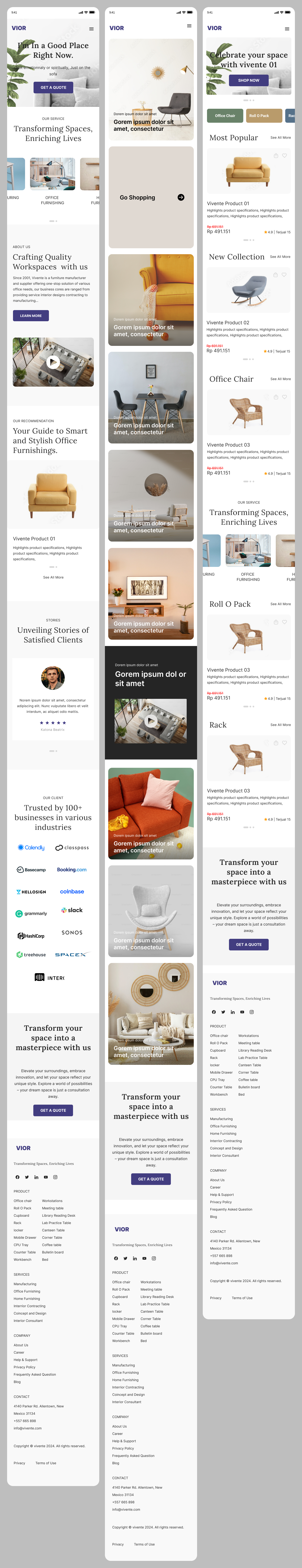 Modern Furniture Landing Page