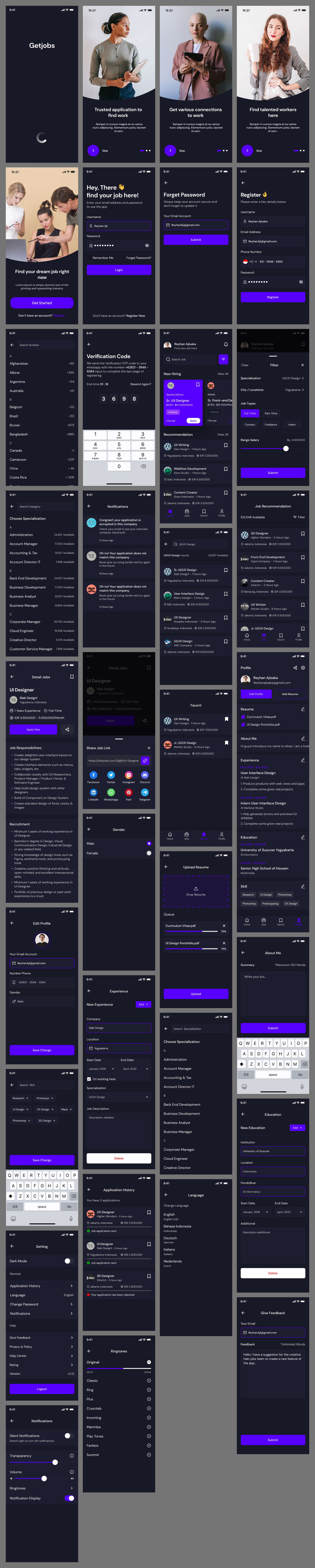 Job Finder App Design