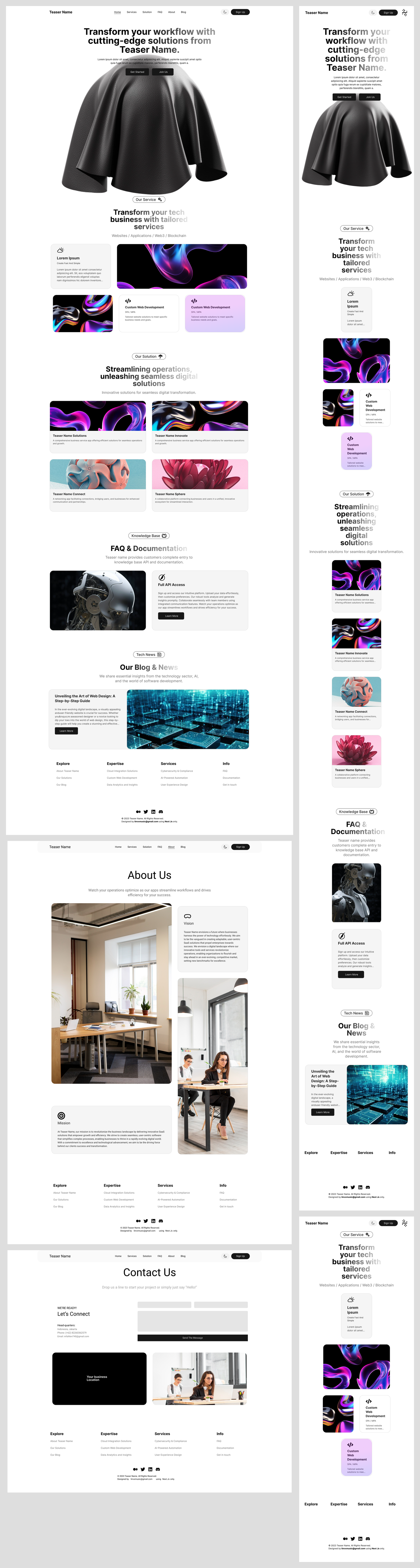 Technology & Innovation Website Design