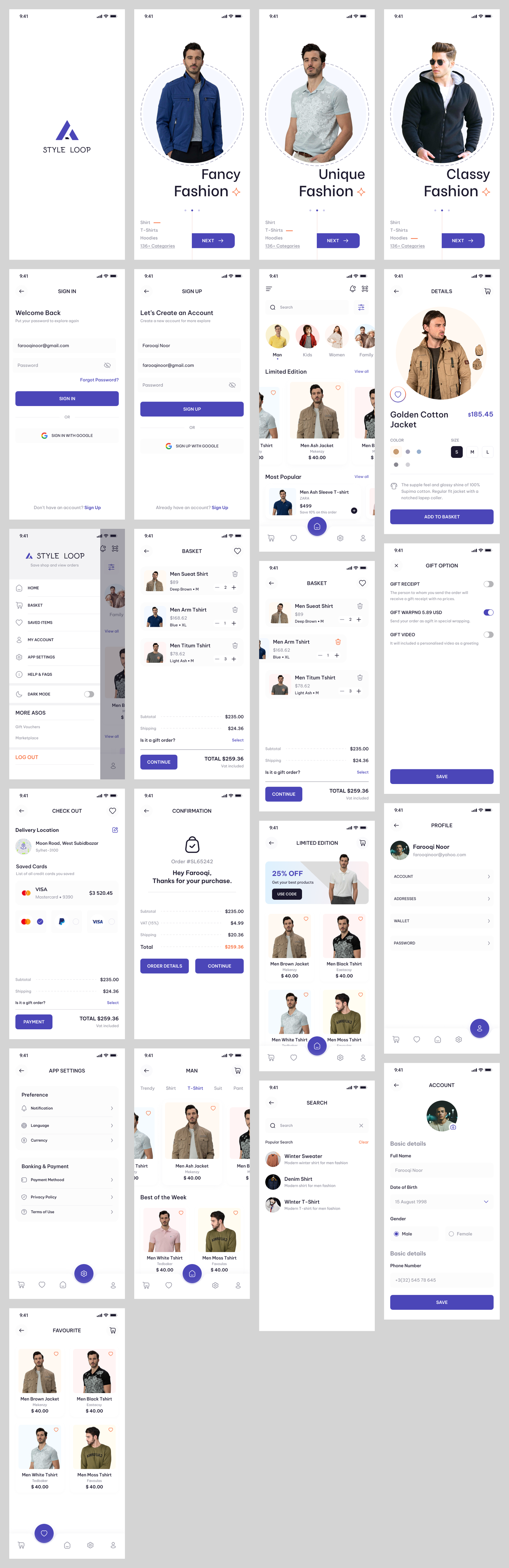 Ecommerce Fashion App Design
