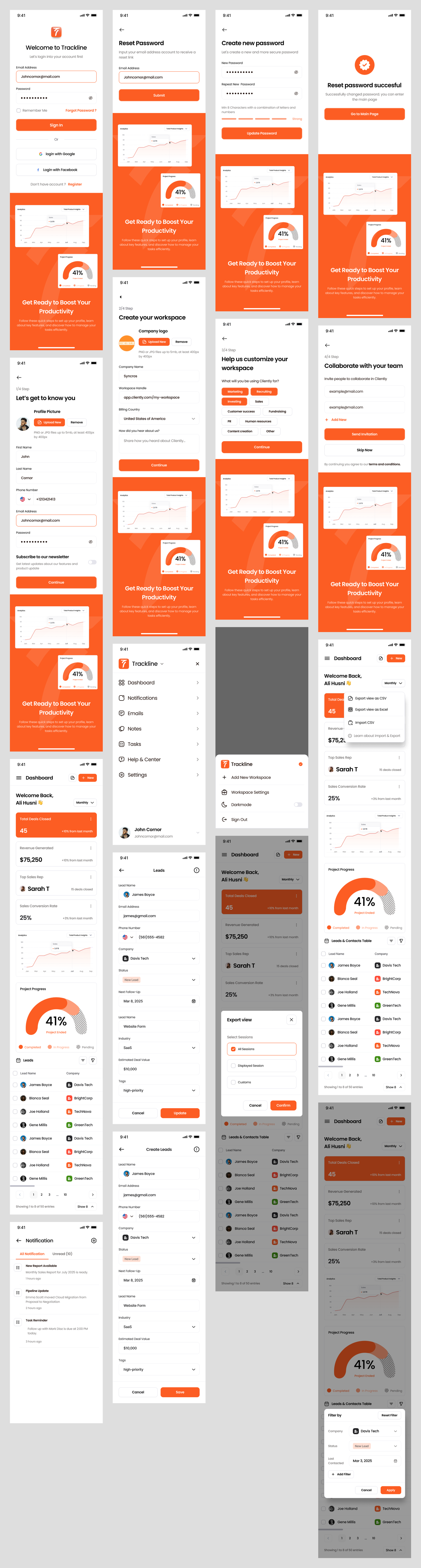 SaaS CRM Dashboard  Design