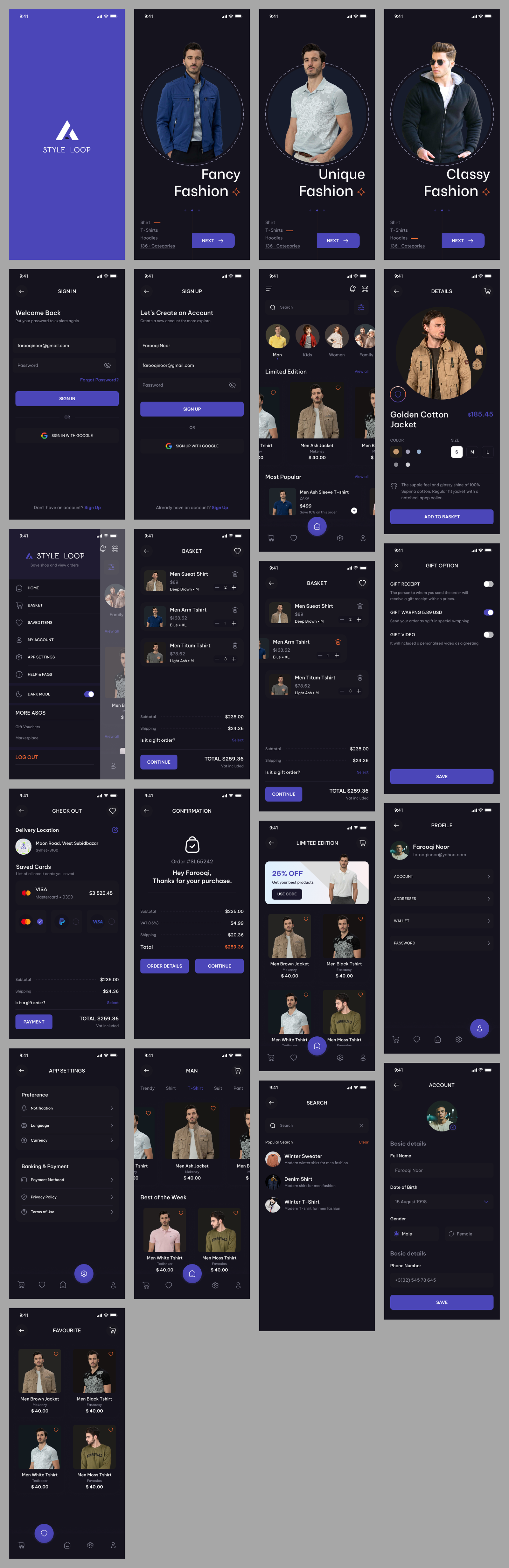 Ecommerce Fashion App Design