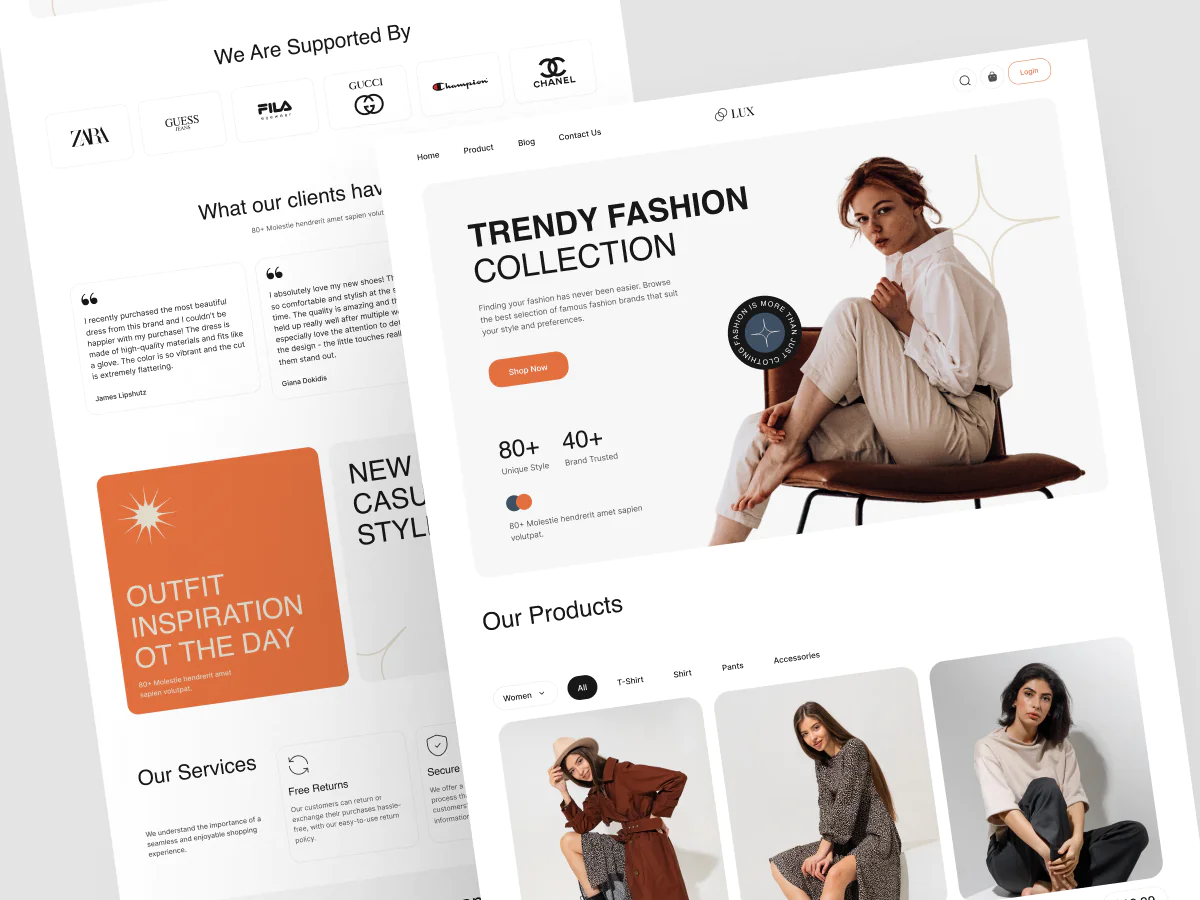 E-commerce Fashion Website Design