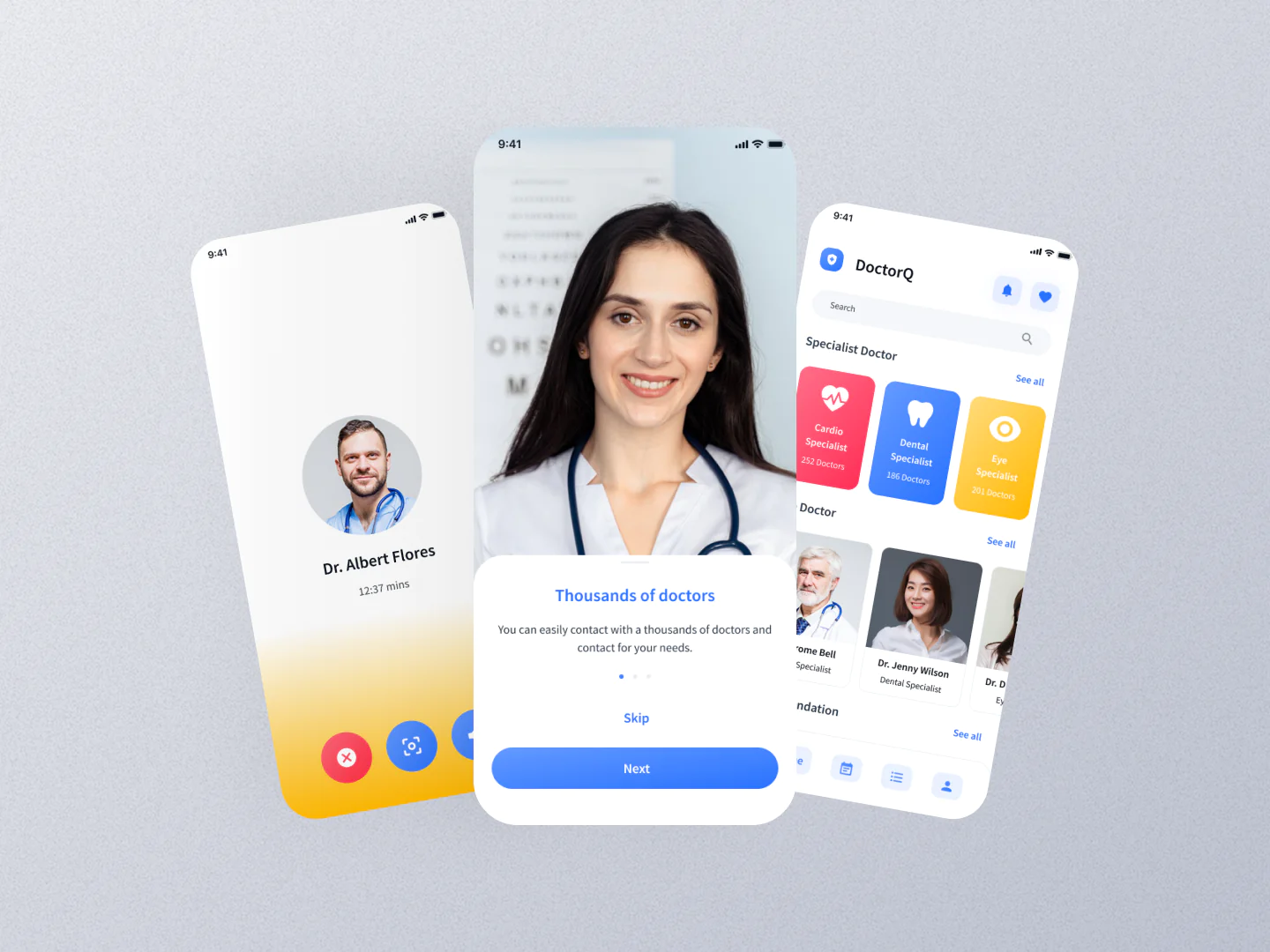 Online Doctor Consultation App Design