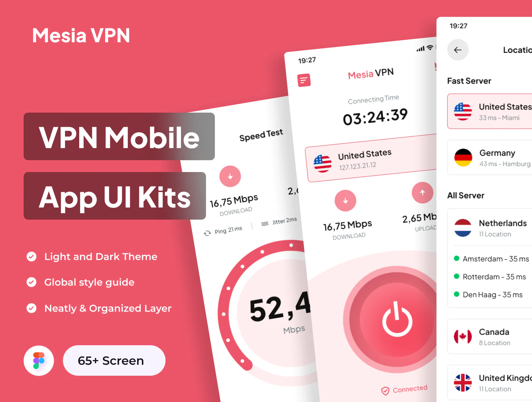 VPN Mobile UI Design