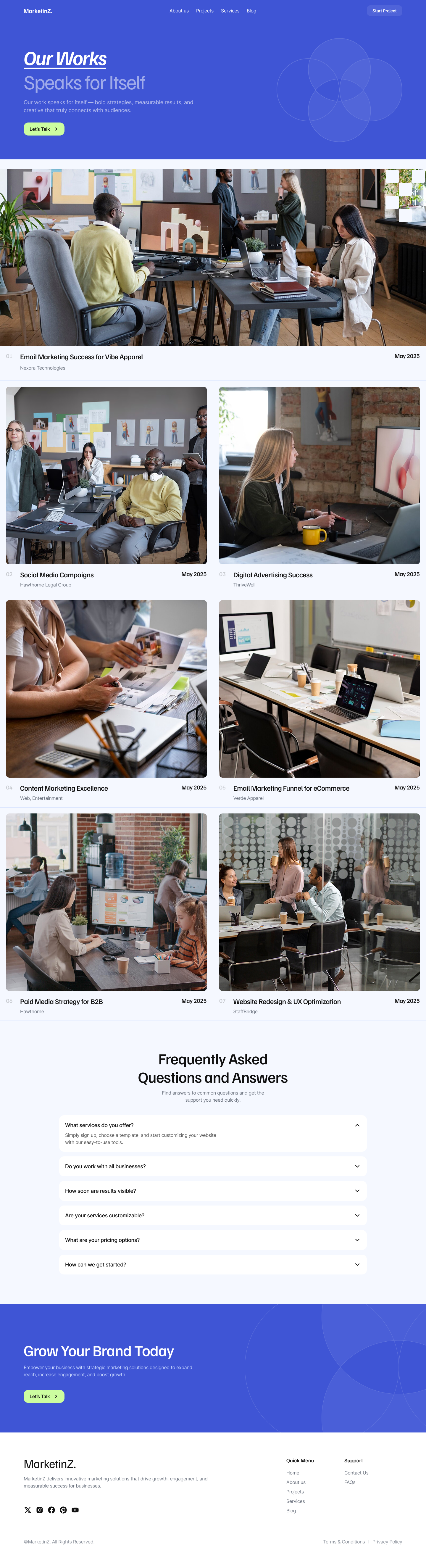 Marketing Landing page design