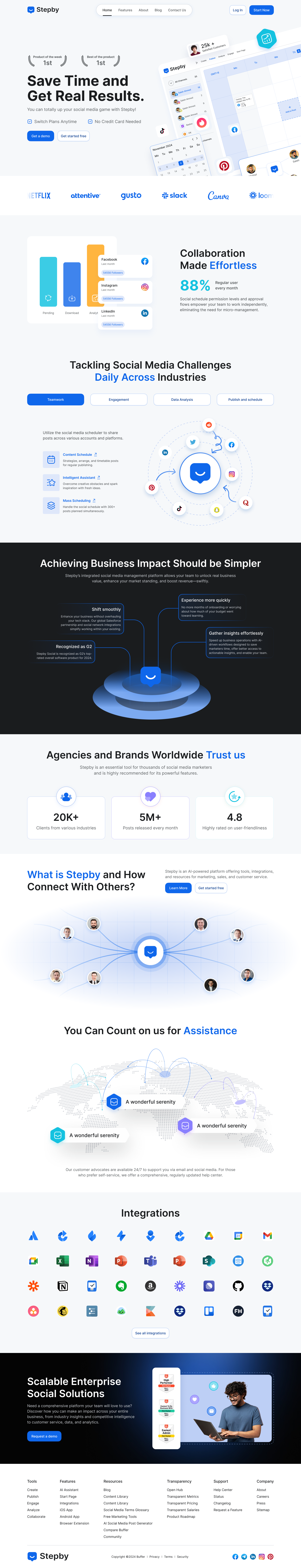 Management Landing Page