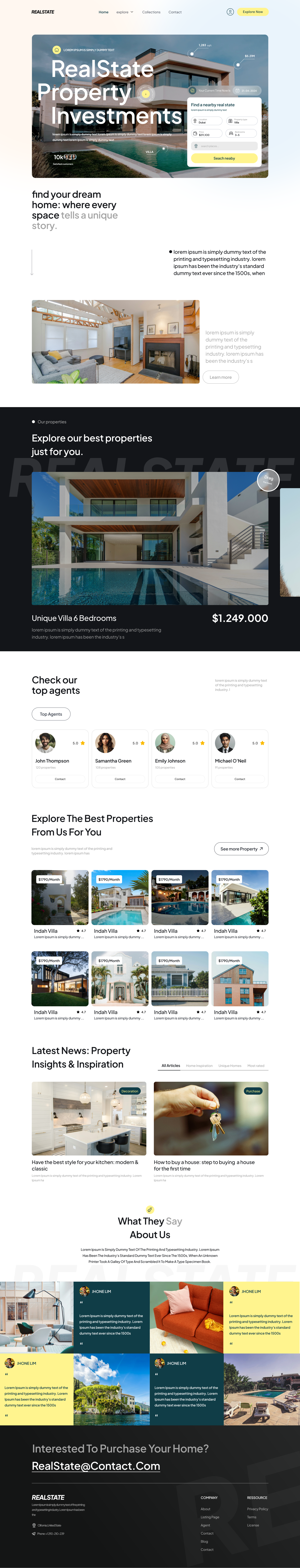 Real State Website Design