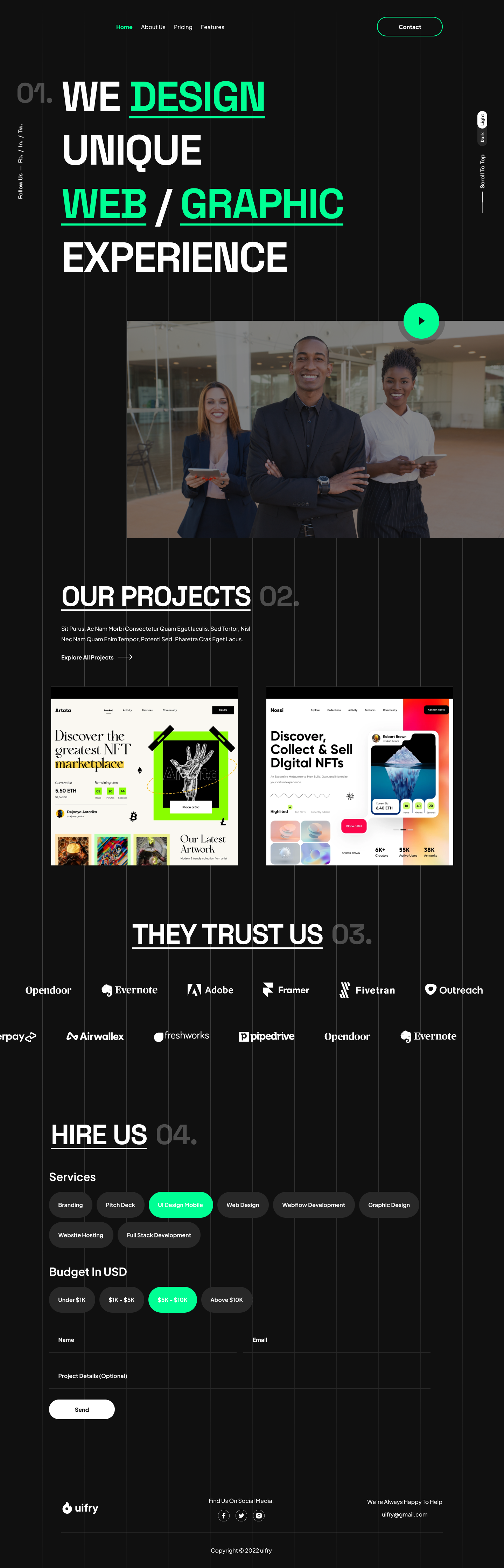 Agency Portfolio Landing Page