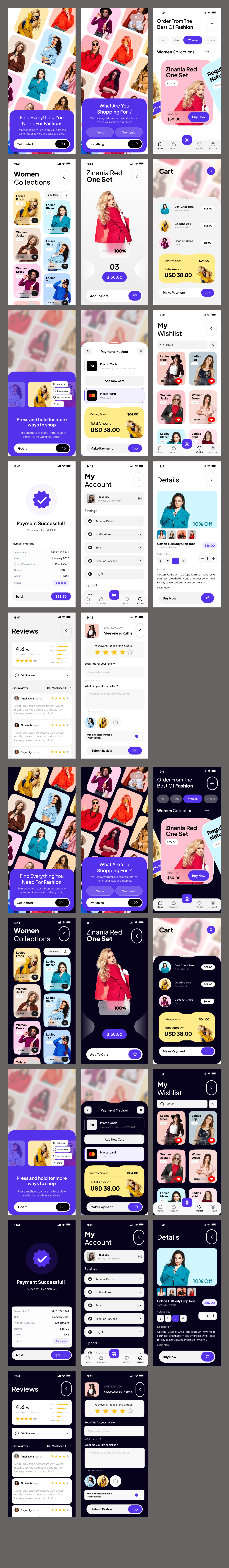 Fashion eCommerce App UI – Trendy, Bold & User-Centric