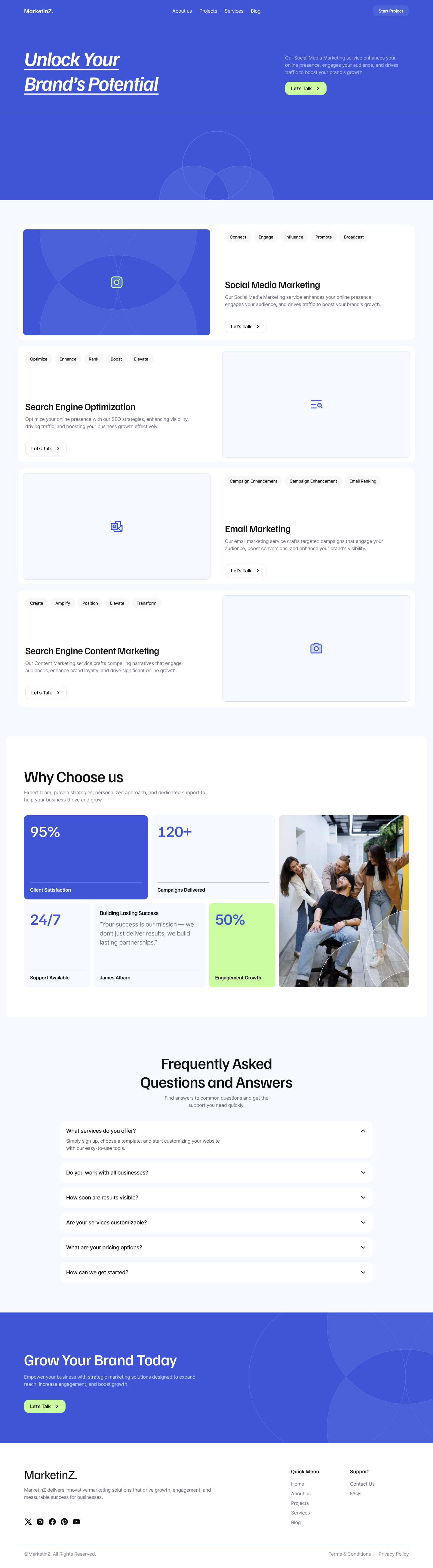 Marketing Landing page design