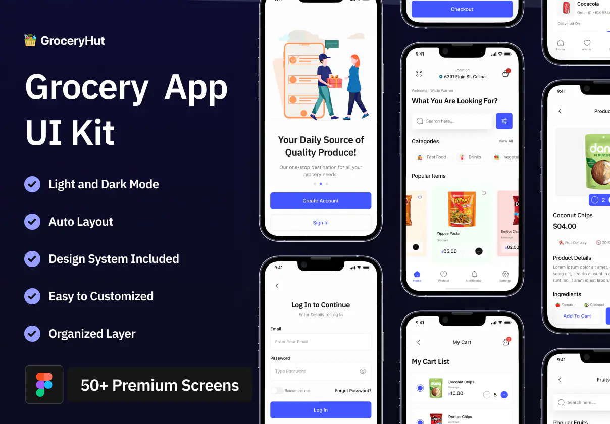 Grocery App UI kit