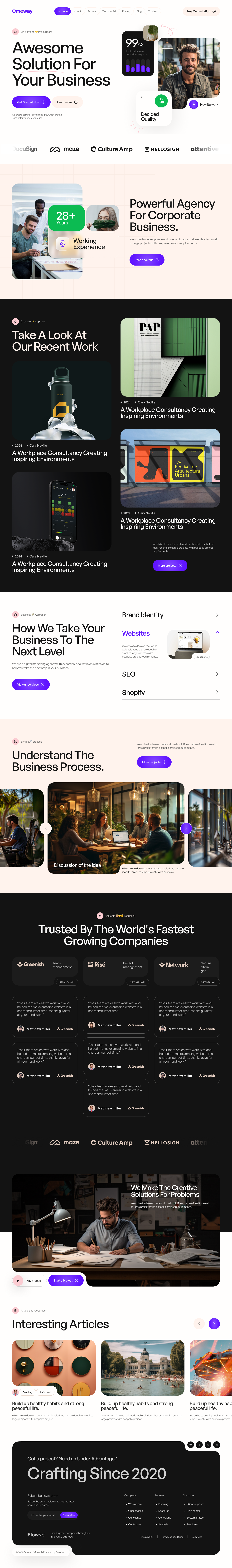 Business Landing page design