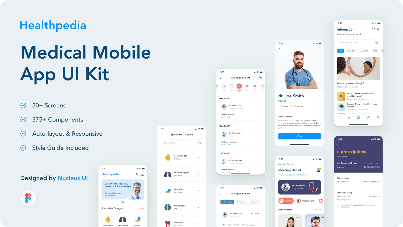 Health Consultation & Booking App UI Design