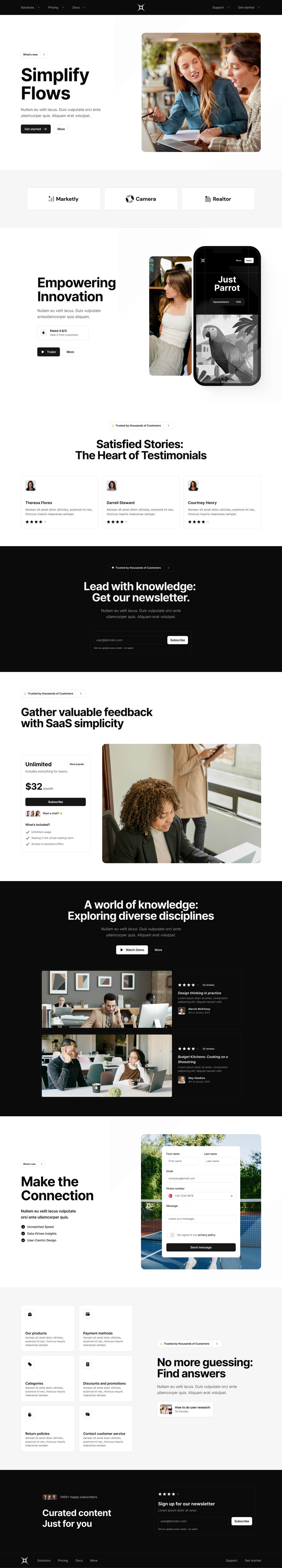 SaaS Landing Page UI Kit