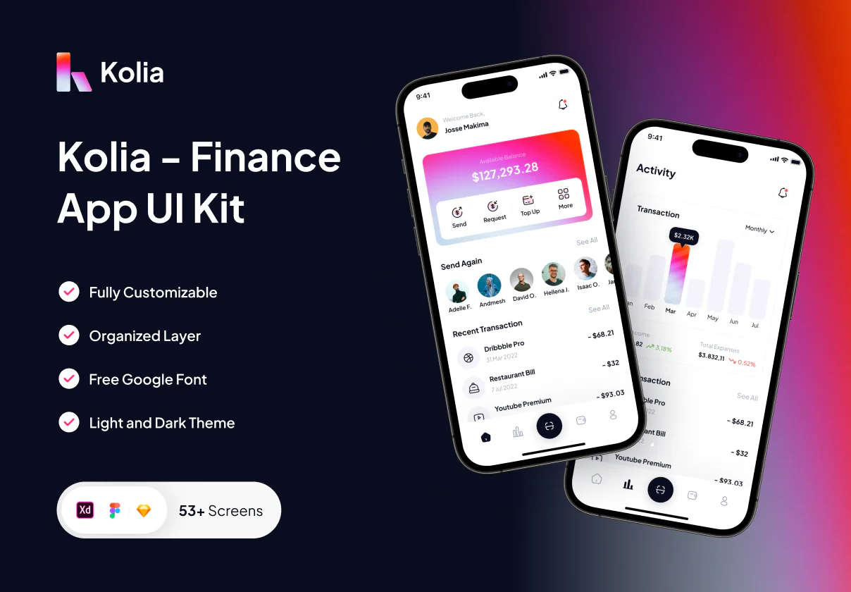 Event Ticket Booking App UI in Dark Theme Design