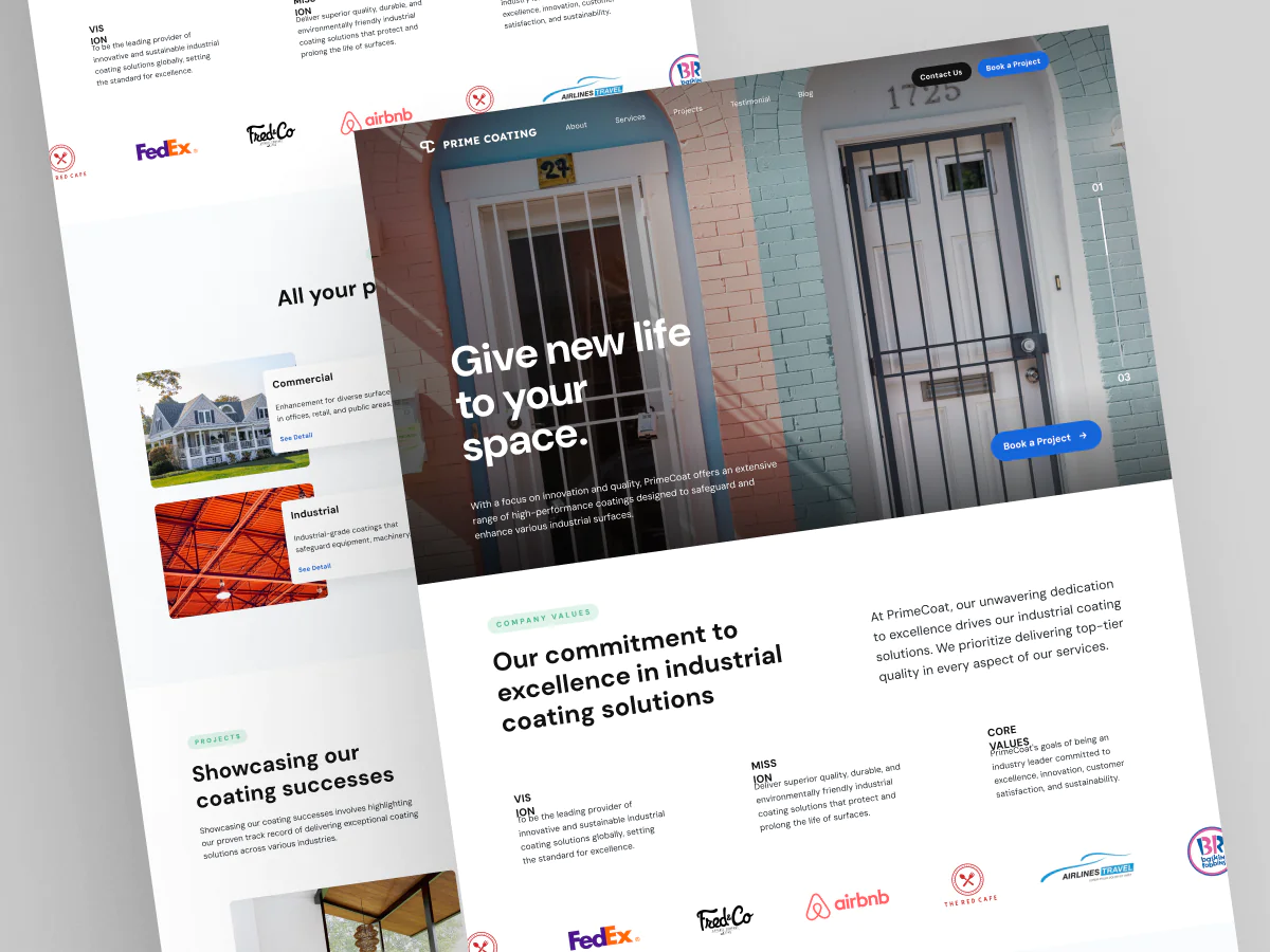 Painting and Coating website Design