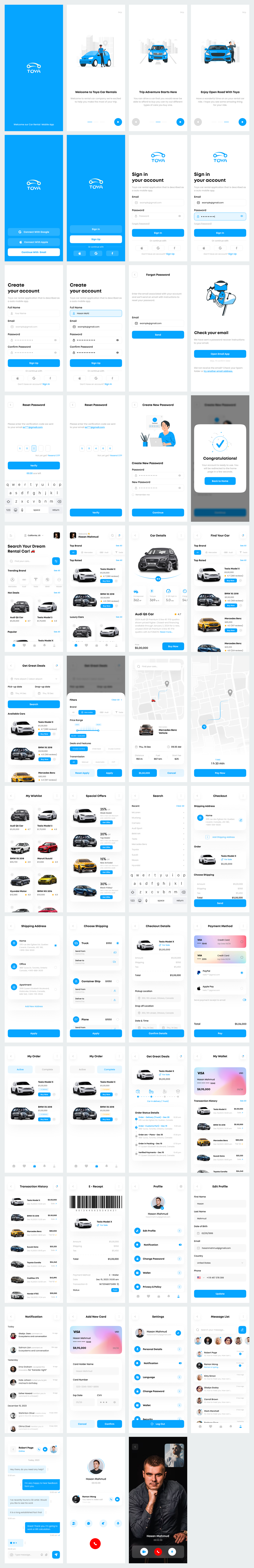 Car Rental App Design